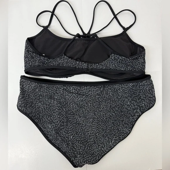 Athleta Bathing Suit Black & White - Picture 3 of 4